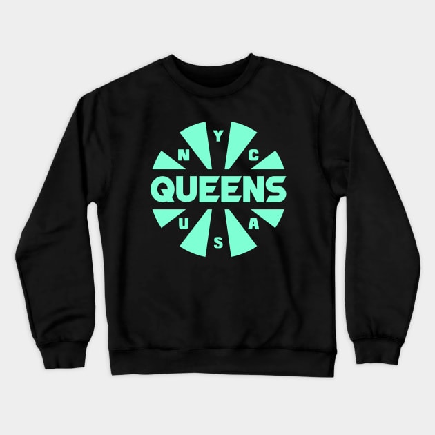 Queens NYC Crewneck Sweatshirt by colorsplash